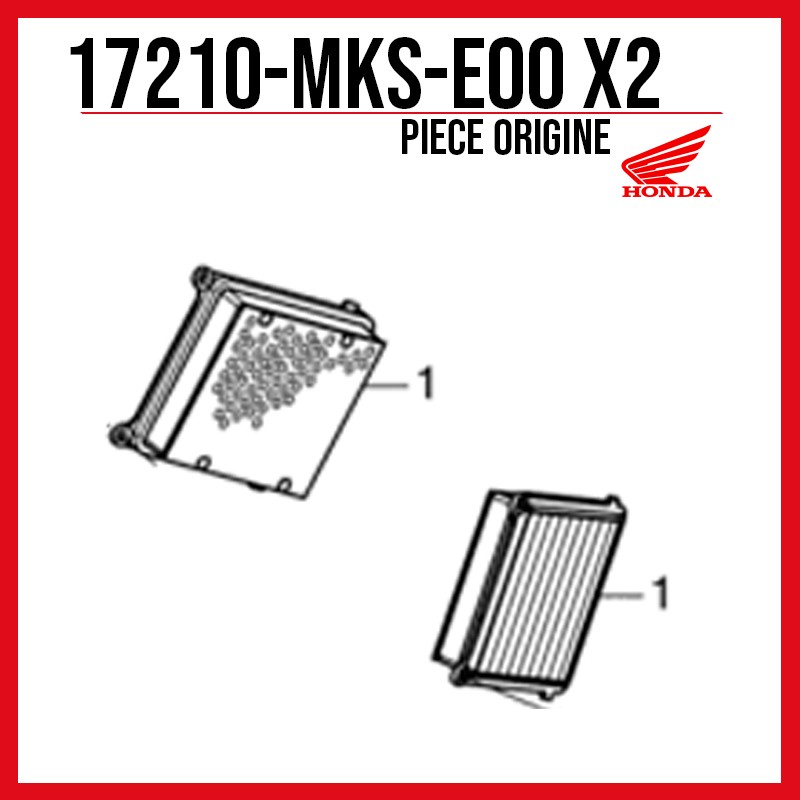 x2 17210-MKS-E00 : Filtri dell'aria Honda Honda NT1100