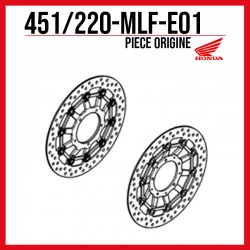 45120-MLF-E01 + 45220-MLF-E01 : Dischi freno anteriori originali Honda Honda NT1100