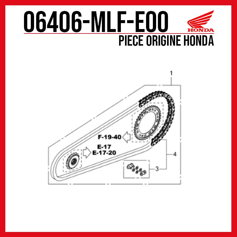 06406-MLF-E00 : Honda Original-Kettenkit Honda NT1100